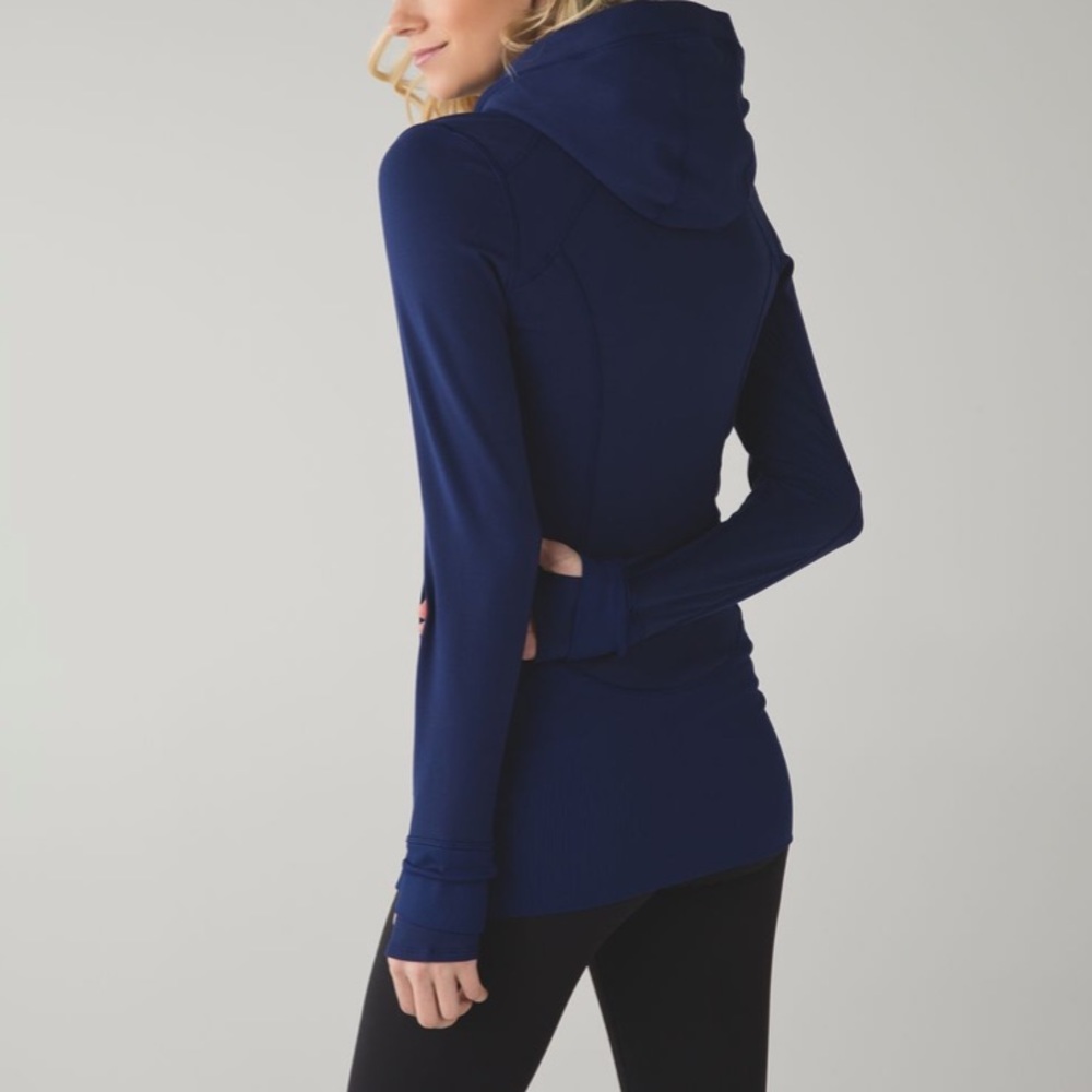 Lululemon navy blue hooded Long Jacket - Picture 5 of 16